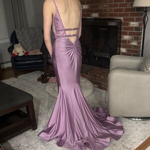 Elegant Lavender Evening Gown
